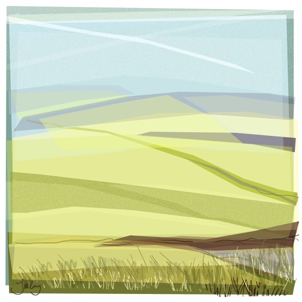 Walk on the Moors: Spring art card