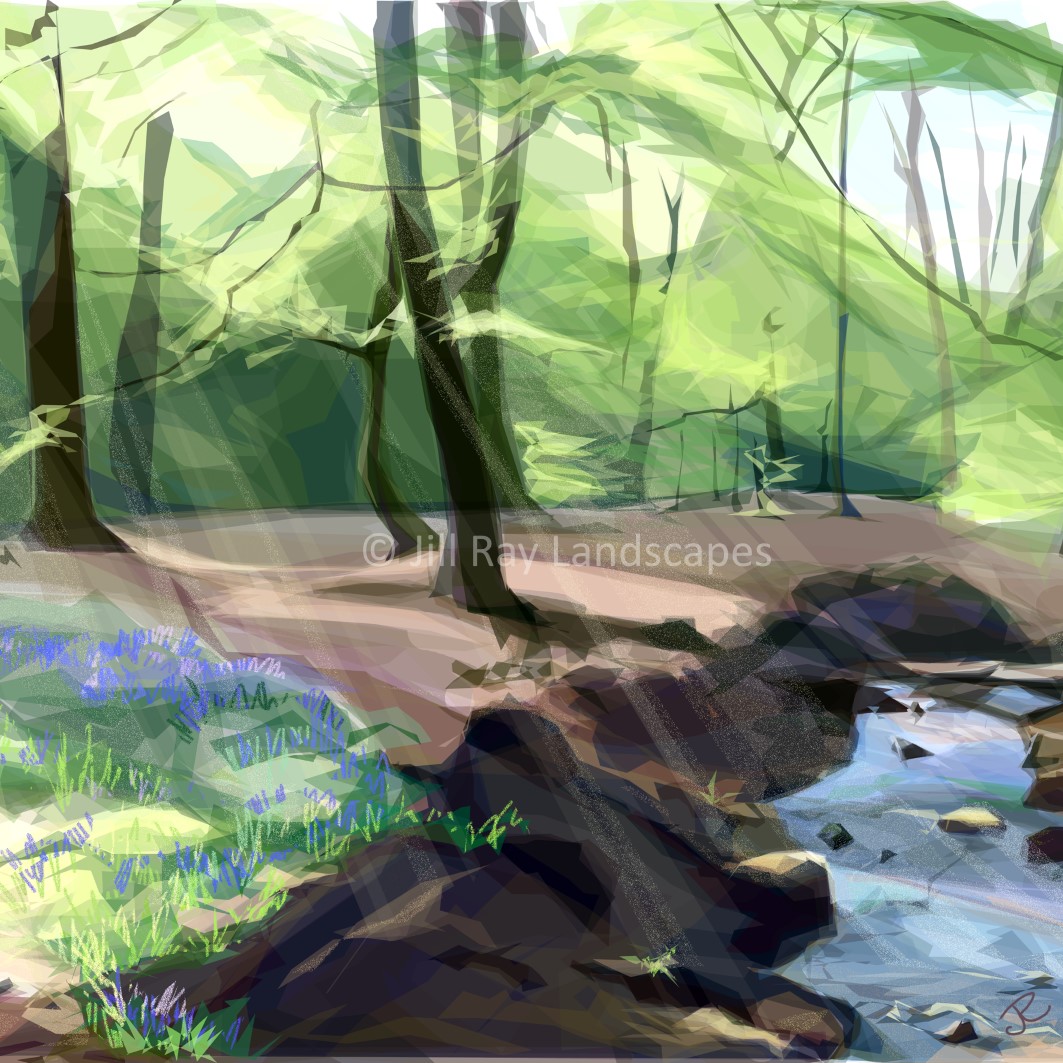 Blue Morning art card